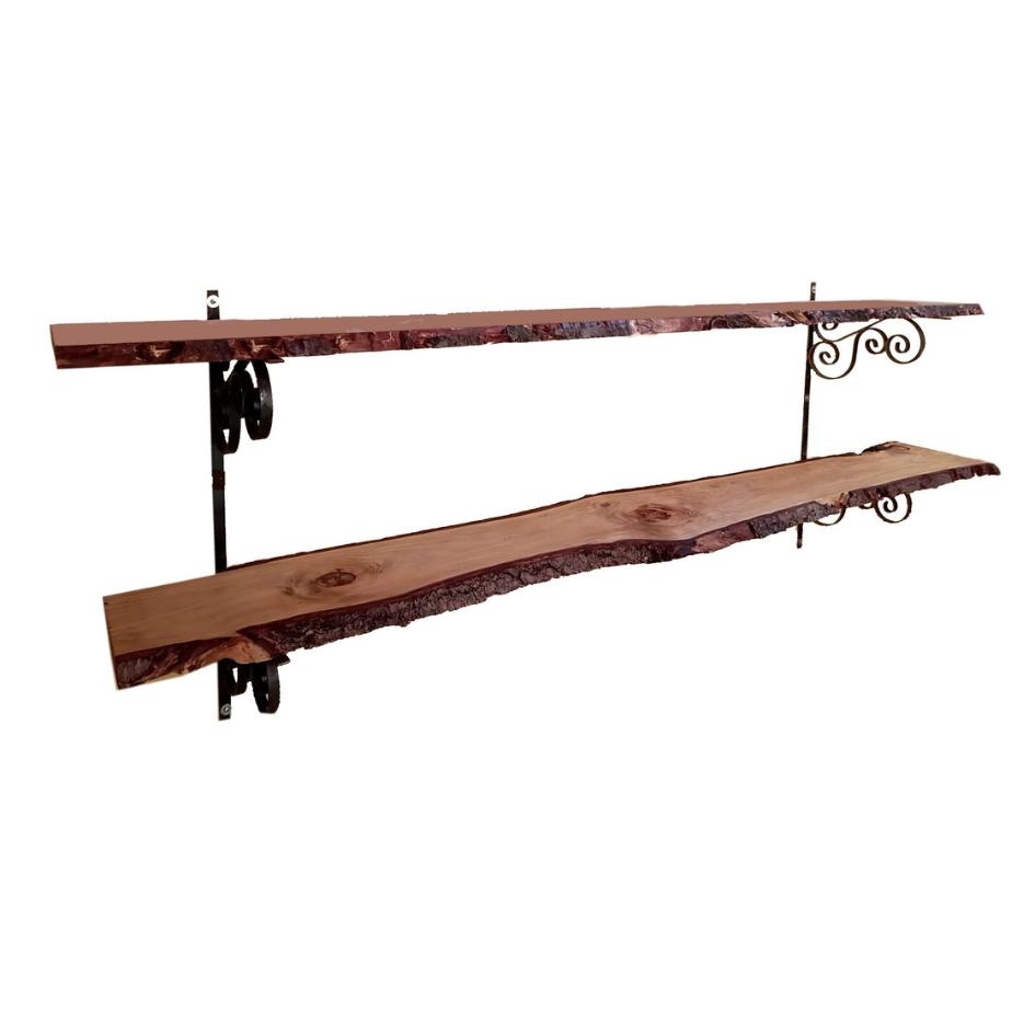 LIBRERIA/MENSOLE INDUSTRIAL LEGNO DOUGLASIAS 2 RIPIANI CM H74X200