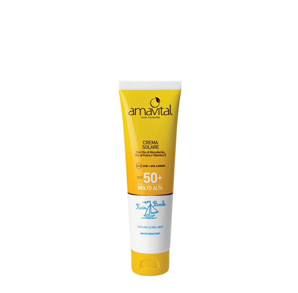 CREMA SOLARE BIMBI – SPF 50+ PROTETTIVA, IDRATANTE, RESISTENTE ALL'ACQUA