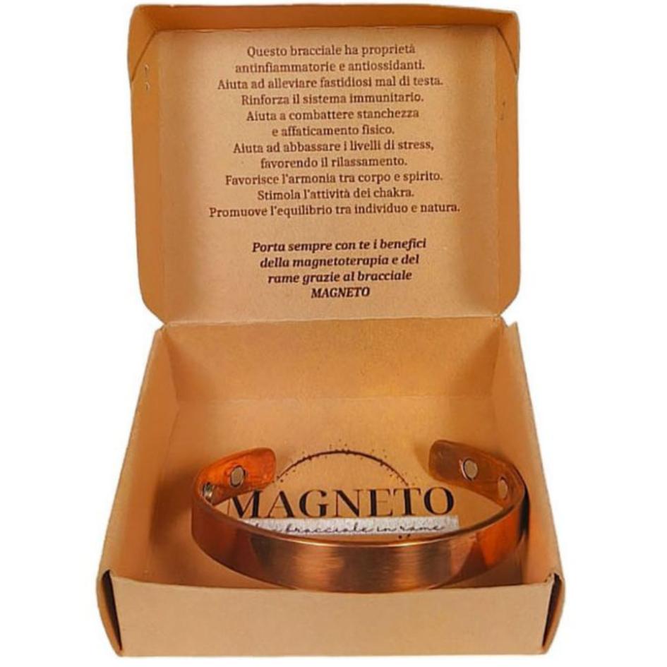 BRACCIALE IN RAME MAGNETO CON 6 MAGNETI SEMPLICE MM H10 CON SCATOLA