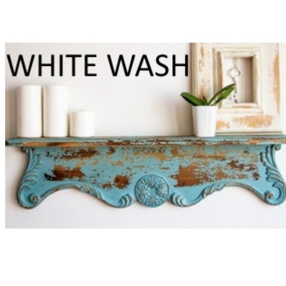 MENSOLA IN LEGNO DECAPATO CON DECORAZIONI CM 120X25