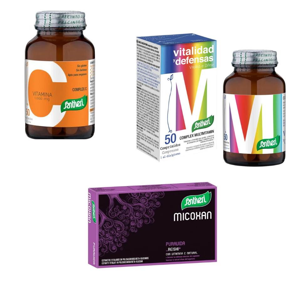 KIT DIFESE STAGIONALI: VIT C, MICOXAN PURAVIDA, COMPLEX MULTIVITAMINICO