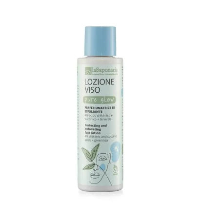 LOZIONE VISO PURE GLOW TONICO ESFOLIANTE PERFEZIONATORE 4% ACIDO SHIKIMICO E SUCCINICO + THE VERDE