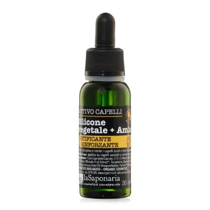 SILICONE VEGETALE + AMLA OLIO RISTRUTTURANTE, SETIFICANTE E RINFORZANTE. SIERO IDRATANTE CAPELLI